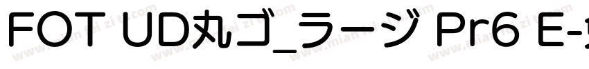FOT UD丸ゴ_ラージ Pr6 E字体转换